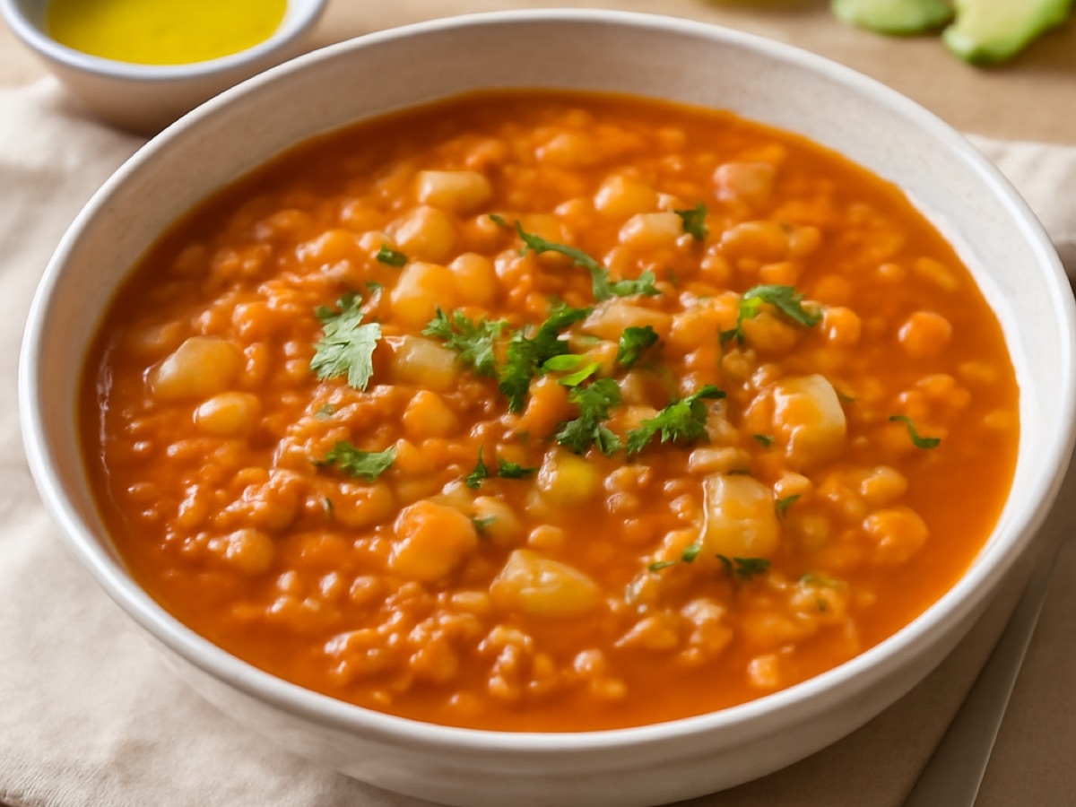 Harira – marokkanische Suppe mit Linsen und Staudensellerie