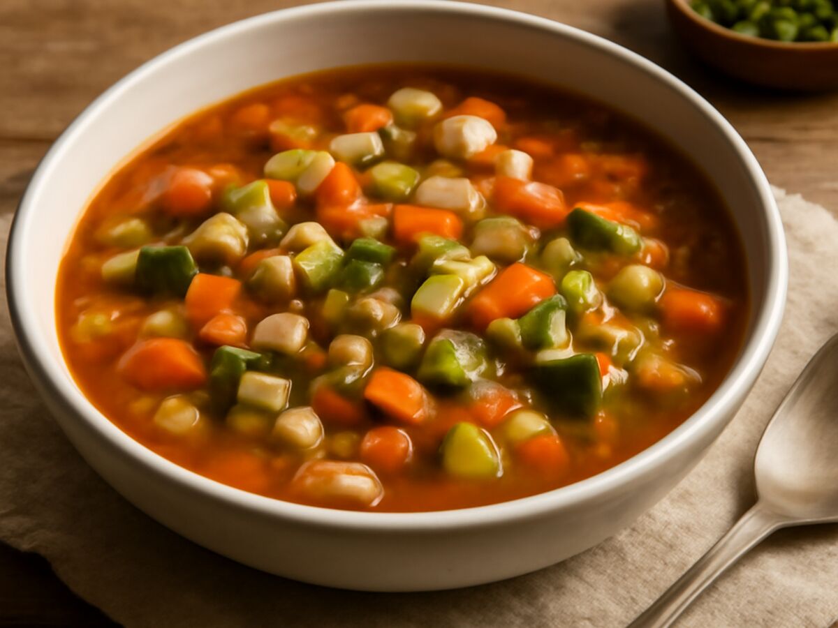 Italienischer Minestrone-Eintopf aus dem Mixtopf