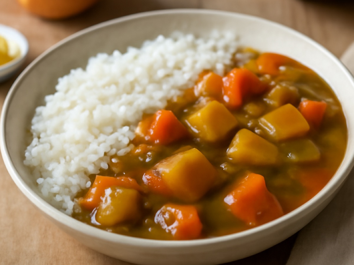 Japanese Curry Rice – Japanisches Curry mit Kartoffeln und Möhren