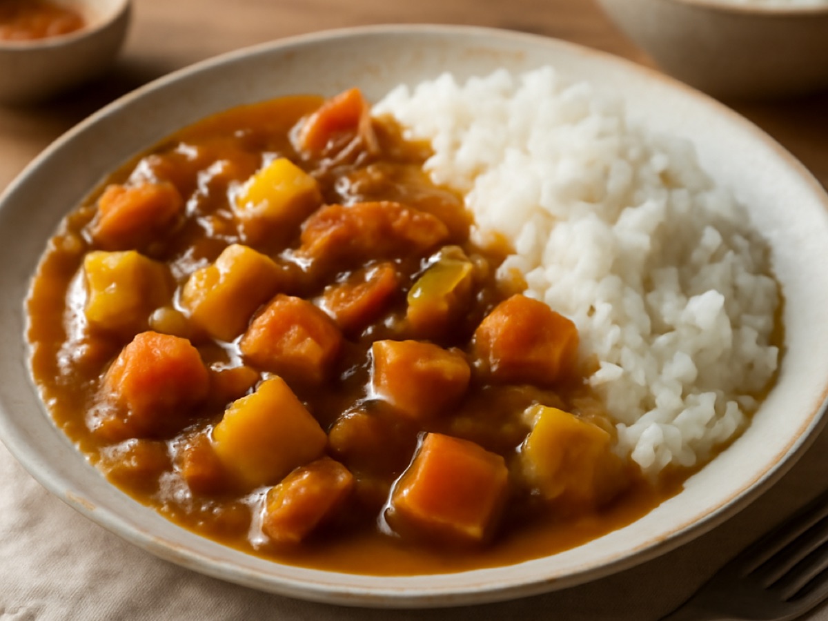 Japanisches Curry mit Gemüse und Kartoffeln