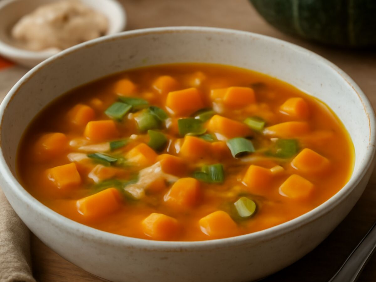 Kabocha-Miso-Suppe aus dem Mixtopf