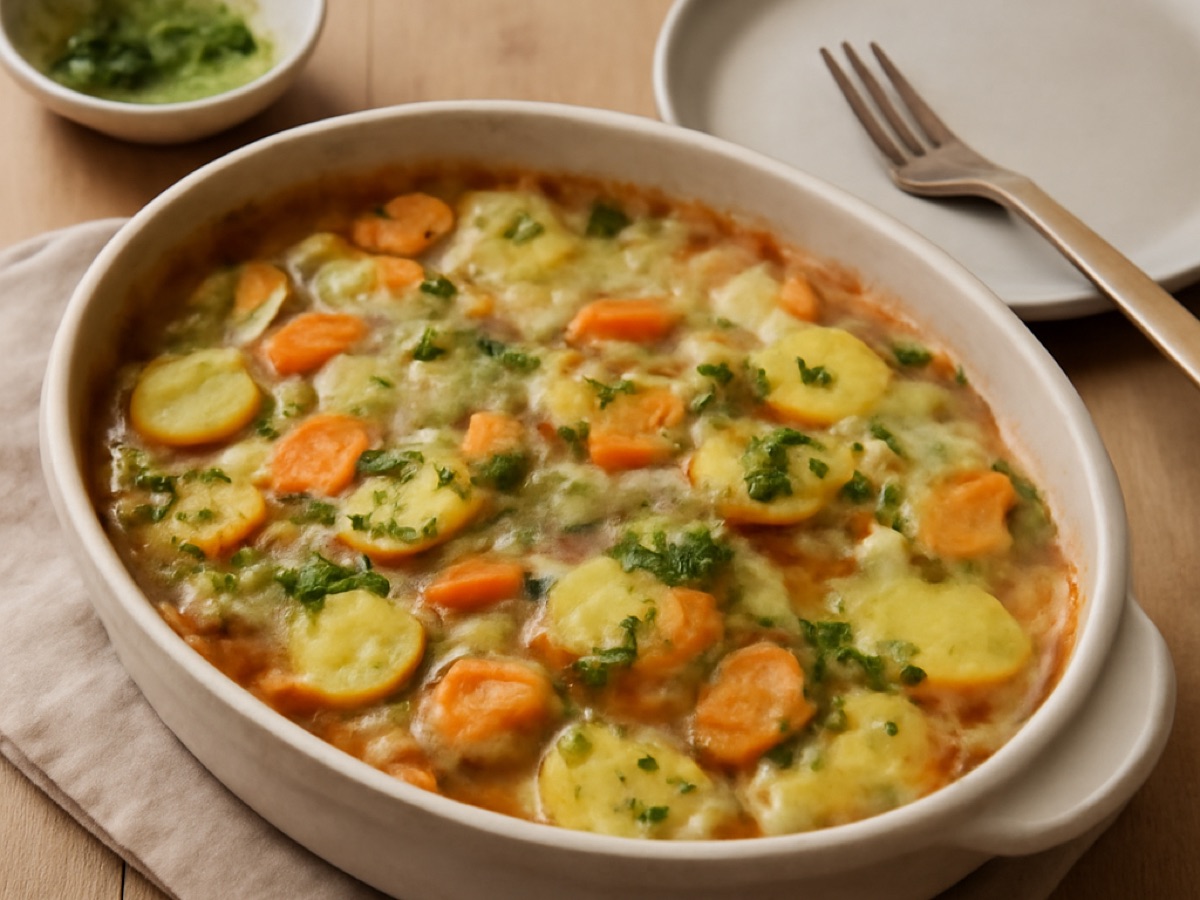 Kartoffel-Gemüse-Auflauf mit Dill
