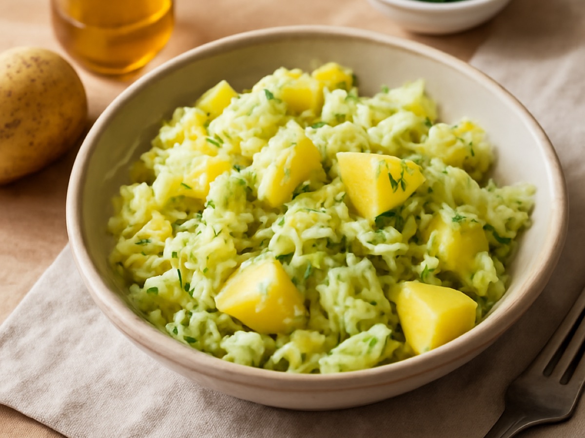 Kartoffel-Krautsalat mit Dill und Essig