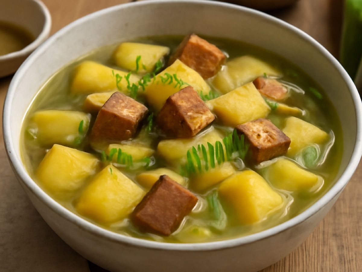 Kartoffel-Lauch-Eintopf mit Räuchertofu