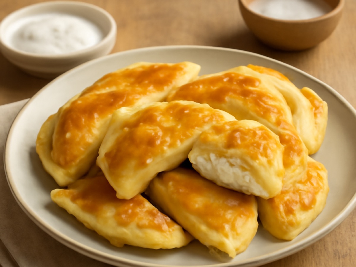 Kartoffel-Piroggen mit Quarkfüllung