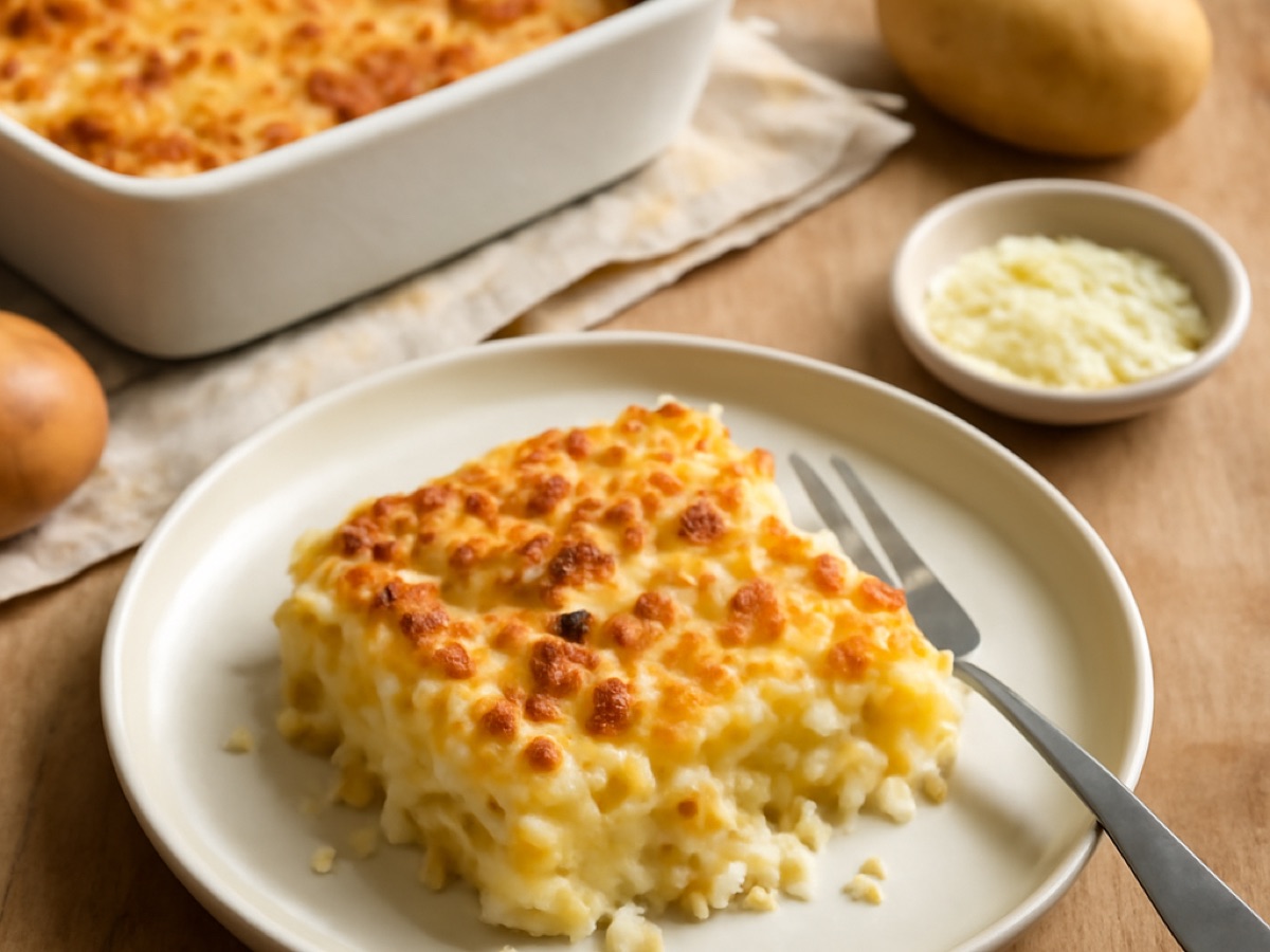 Klassischer Kartoffelauflauf, günstig gemacht