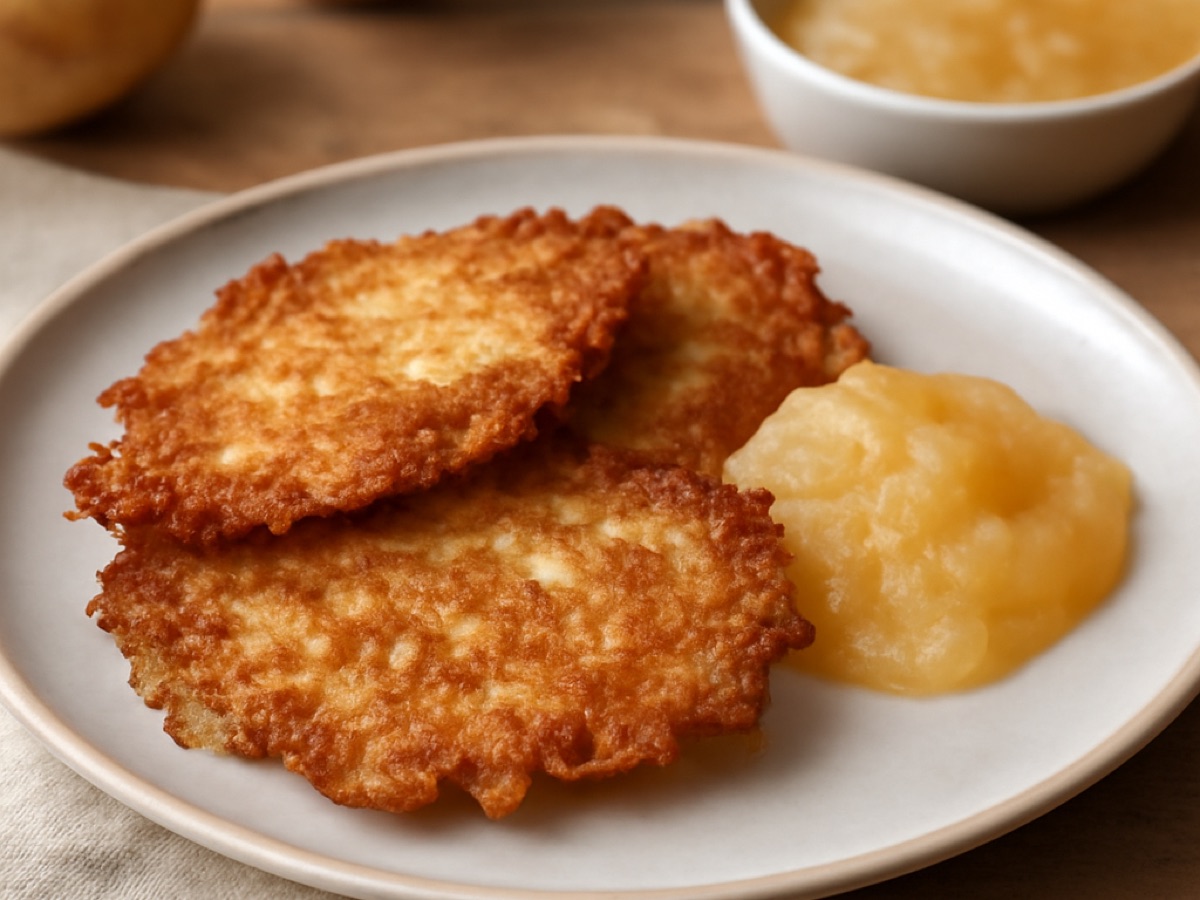Kartoffelpuffer mit Apfelmus