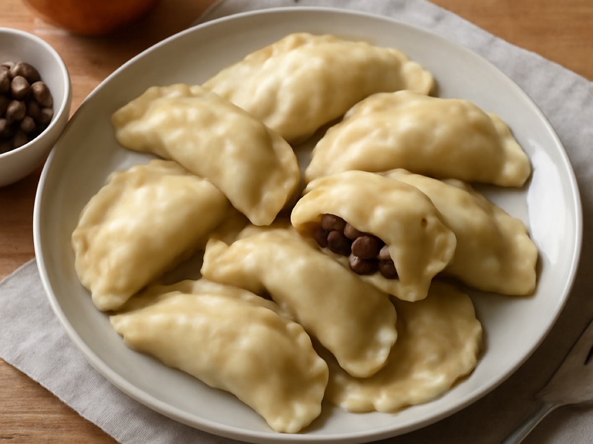 Kashubische Teigtaschen mit Pilzfüllung (Pierogi z grzybami)