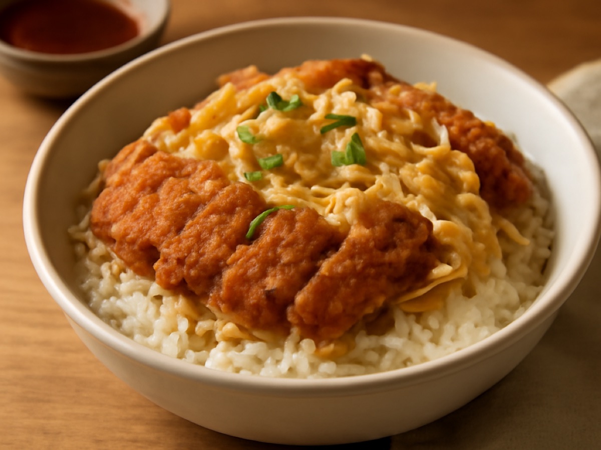 Katsudon – Schweineschnitzel auf Reis mit Ei