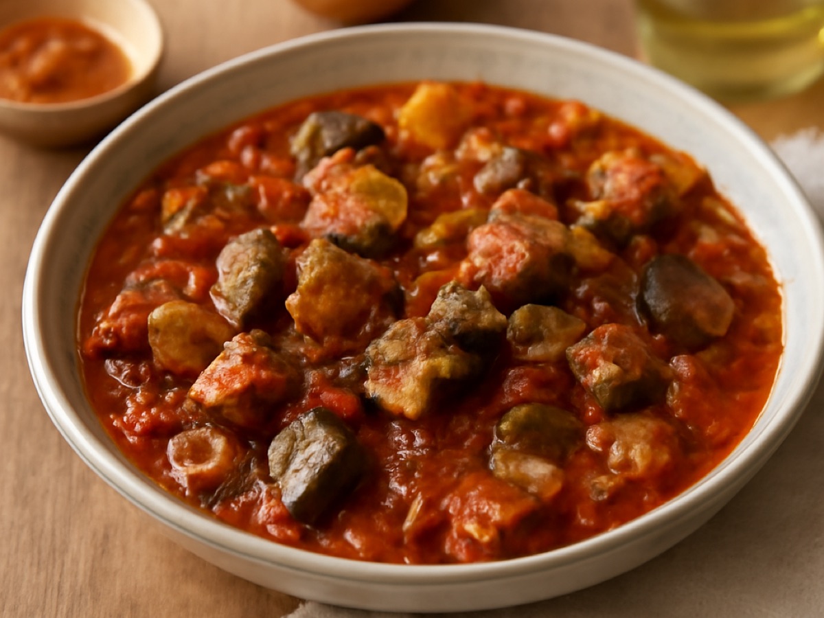 Khoresht Bademjan – Persisches Auberginen-Schmorgericht mit Rindfleisch