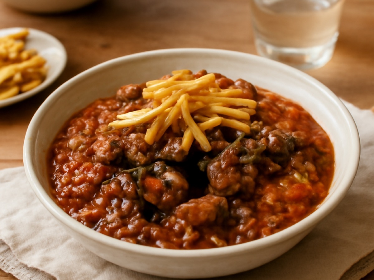 Khoresht-e Gheymeh Bademjan – Schmorgericht mit Linsen, Auberginen und Tomaten