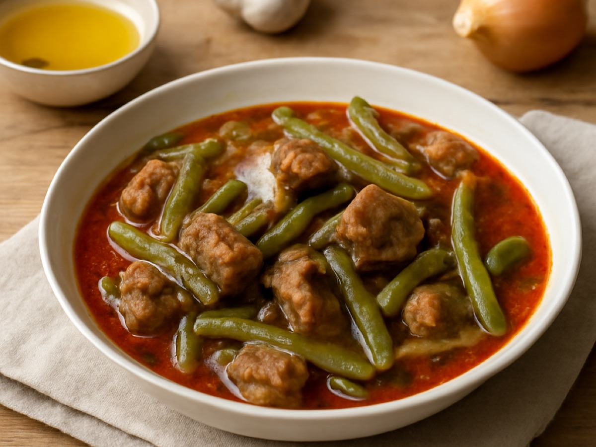 Khoresht-e Lobia – Schmorgericht mit grünen Bohnen und Rindfleisch