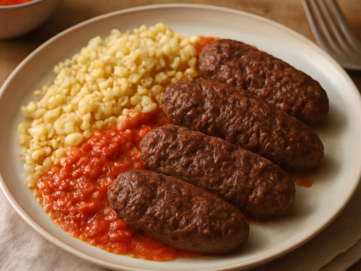 Köfte mit Bulgur und Tomatensoße