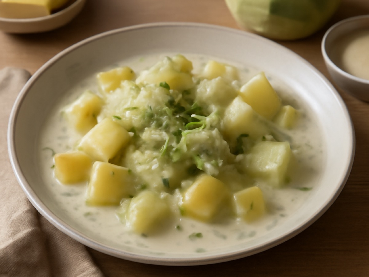 Kohlrabi in heller Soße