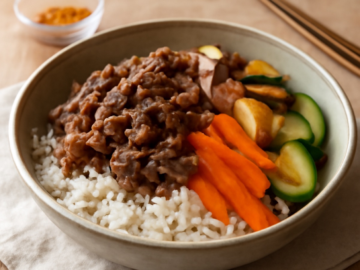 Koreanischer Rindfleisch-Reistopf (Bulgogi Jeongol)