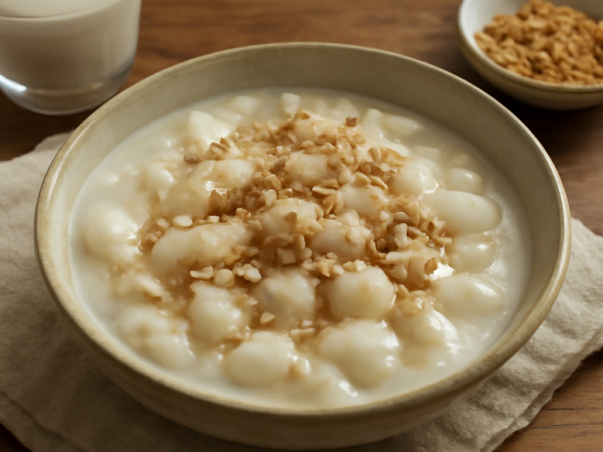 Koreanischer süßer Klebreis mit Milchreis (Chapssal-tteok)