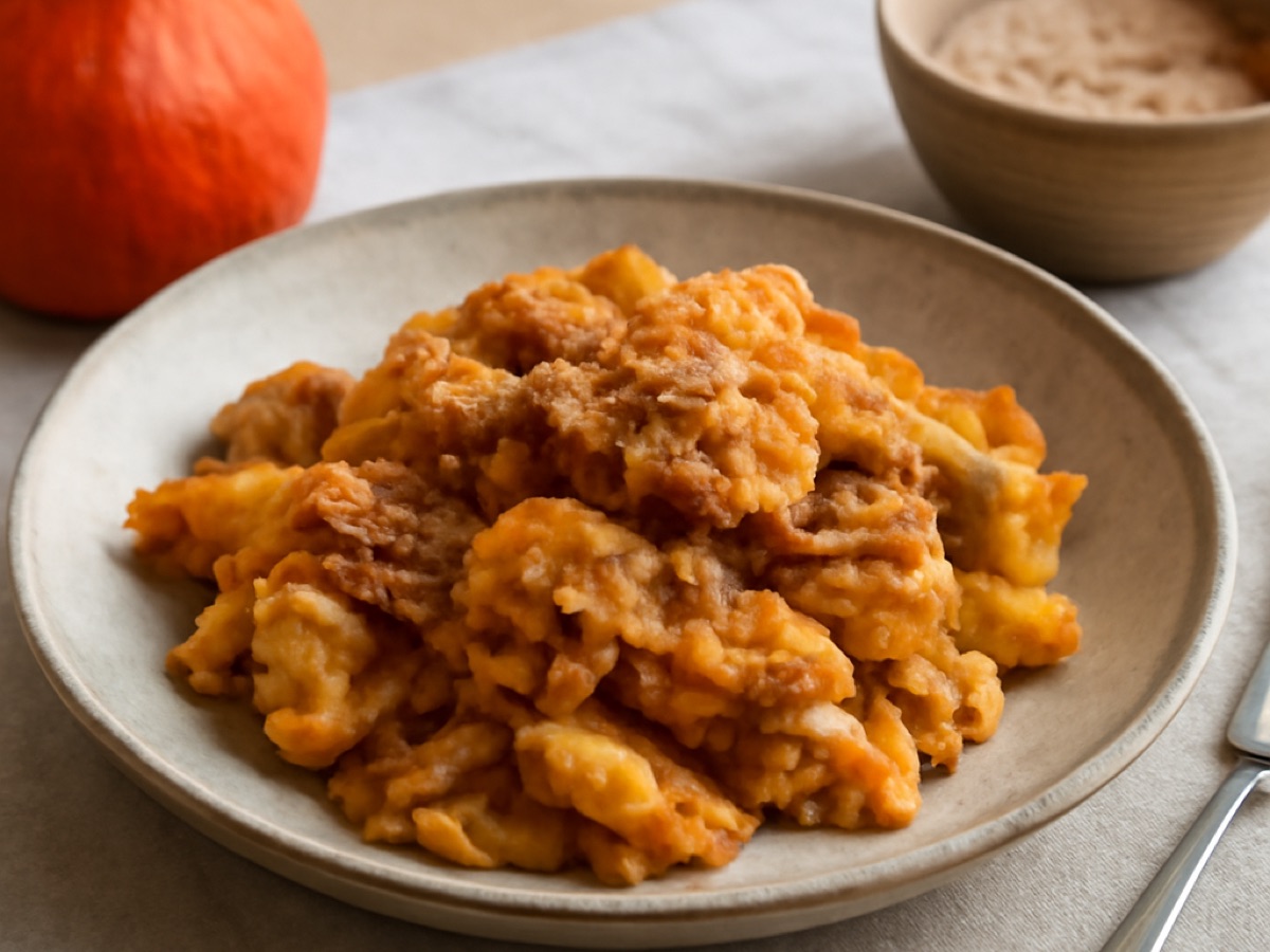 Kürbis-Schmarren mit Zimt und Zucker
