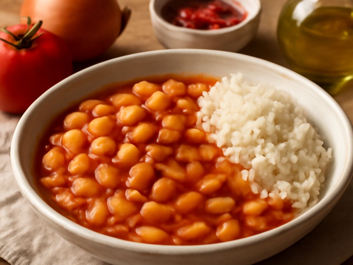 Kuru Fasulye – Türkischer Bohneneintopf mit Tomaten und Reis