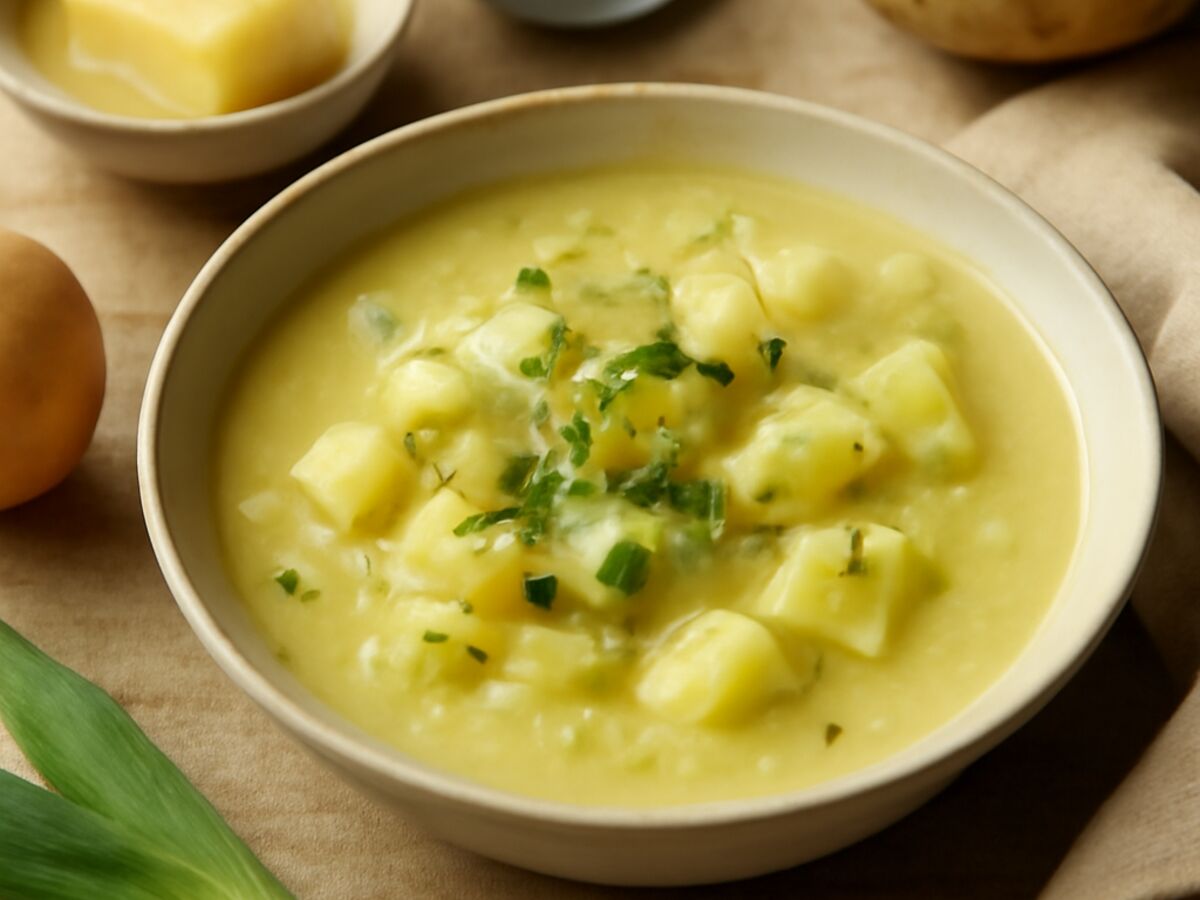 Lauch-Kartoffel-Suppe mit Sellerie