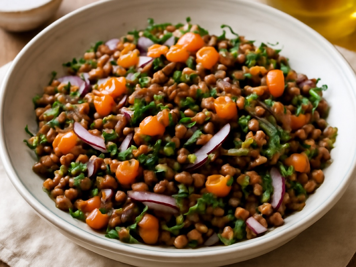 Lauwarmer Linsensalat