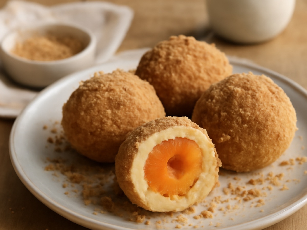 Marillenknödel mit Semmelbröseln