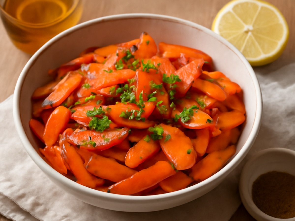 Marokkanischer Karottensalat mit Kreuzkümmel und Zitronensaft