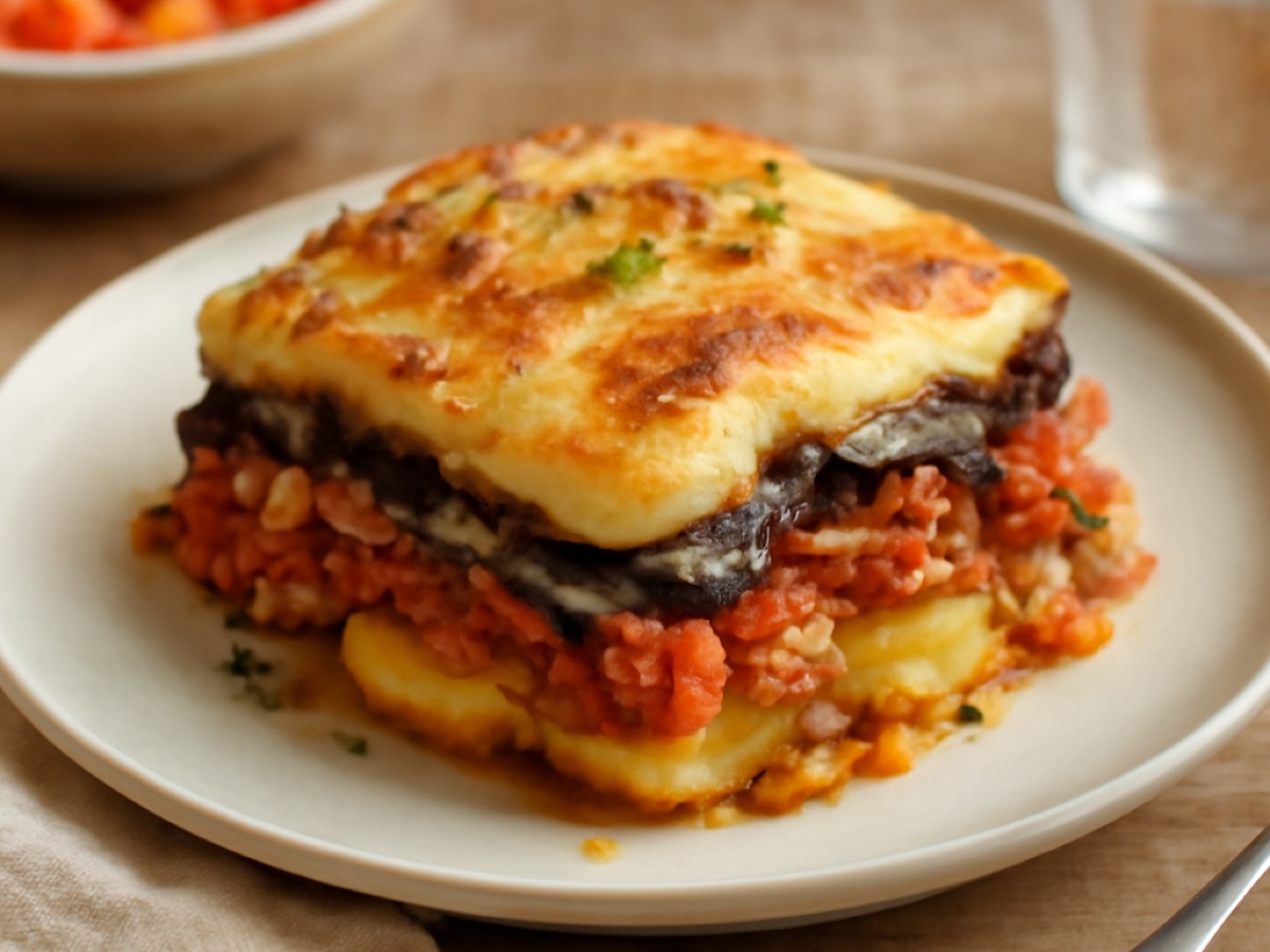Moussaka mit Auberginen
