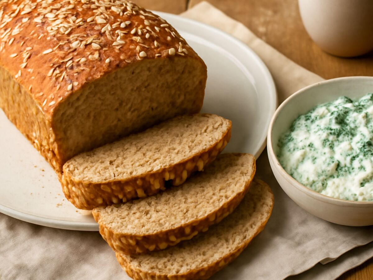 Niedersächsisches Haferbrot mit Kräuterquark