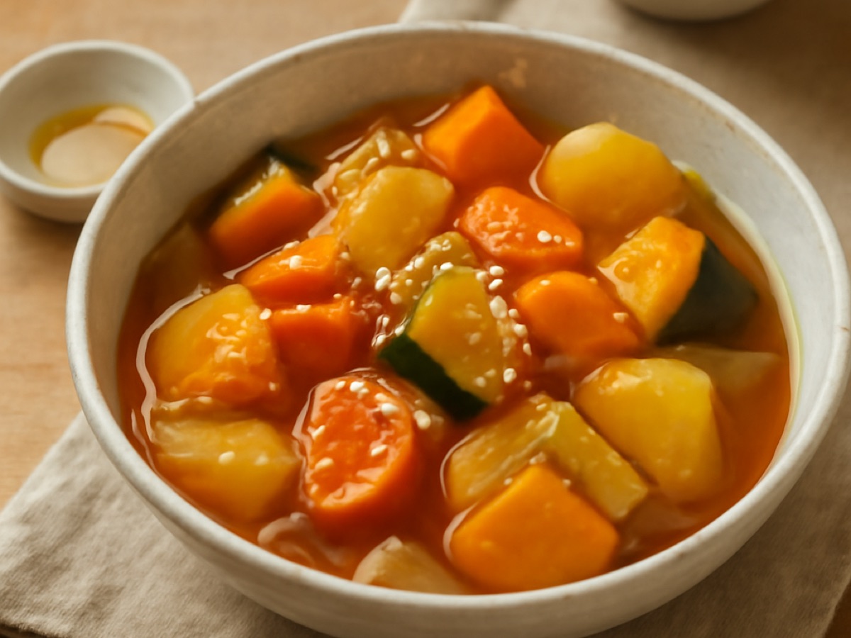 Nimono – Japanisches Gemüse-Schmorgericht mit Miso