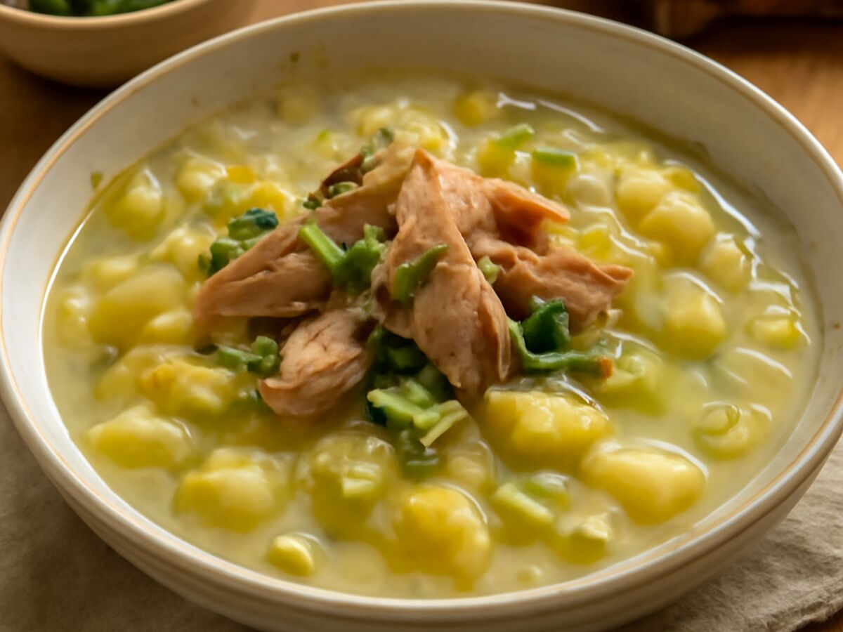 Norddeutsche Kartoffelsuppe mit Räucherfisch