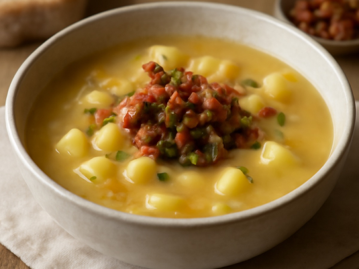 Norddeutsche Steckrübensuppe mit Speckstippe