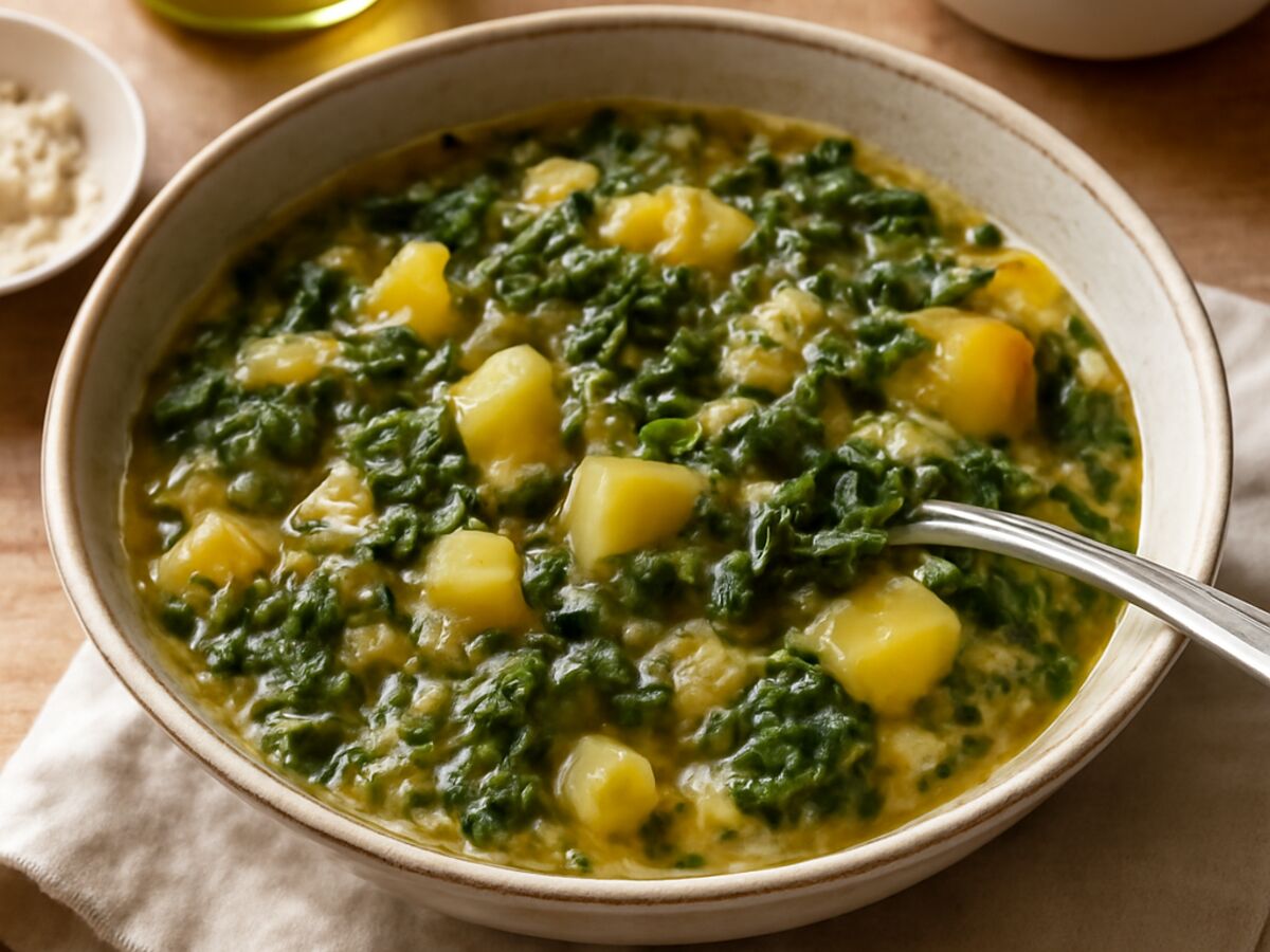 Norddeutscher Grünkohl-Eintopf mit Haferflocken (vegan)