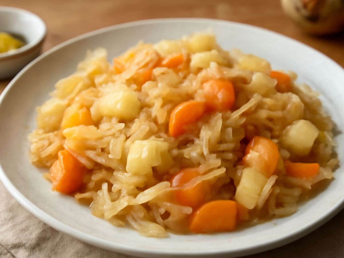 Norddeutsches Steckrüben-Sauerkraut-Gemüse
