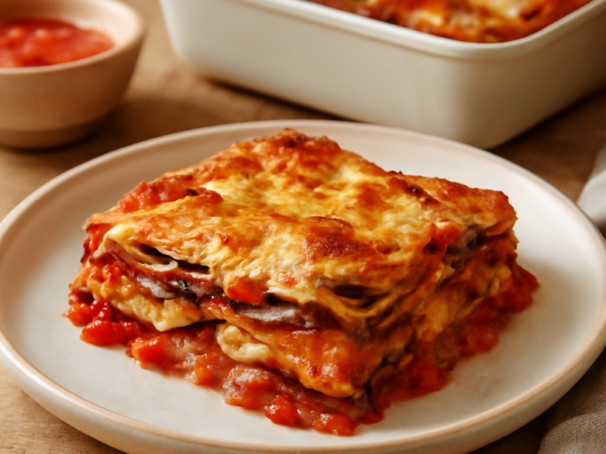 Ofen-Gemüselasagne mit Zucchini und Aubergine