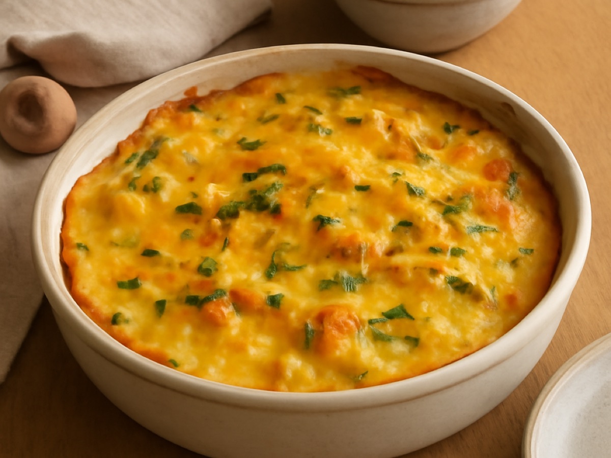 Ofen-Kartoffelgratin mit Cheddar und Schnittlauch