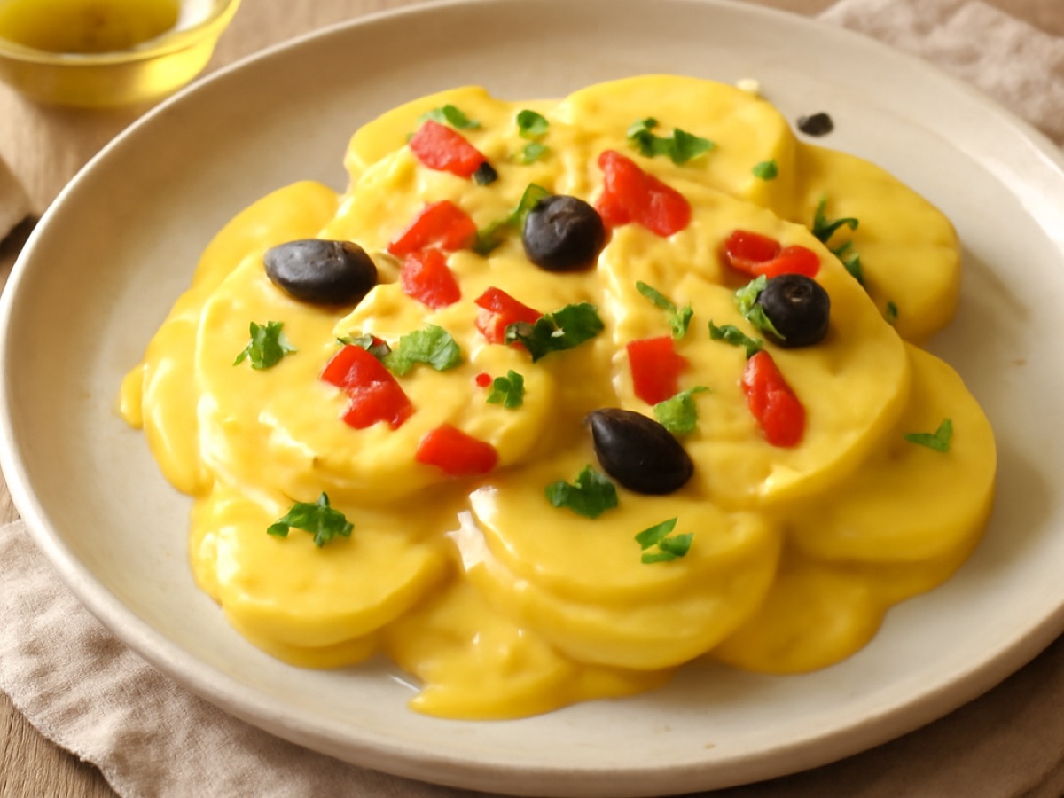 Papas a la Huancaína – Kartoffelscheiben in würziger Käsecreme