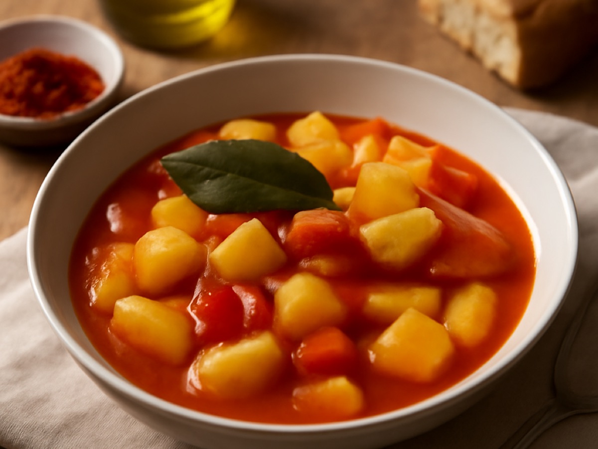 Patatas a la Riojana – Kartoffeleintopf mit Paprika und Lorbeerblatt
