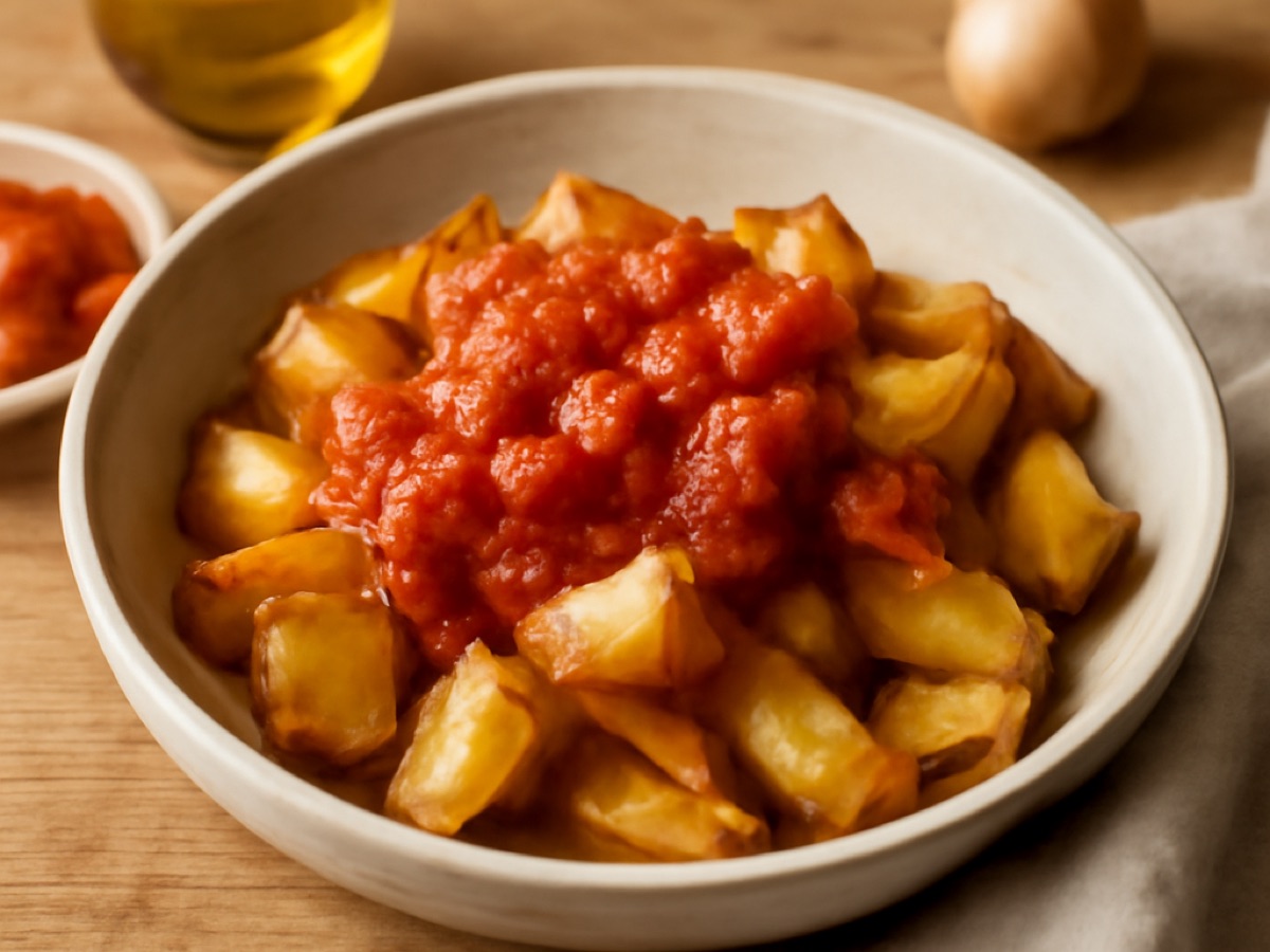 Patatas Bravas – Würzige Kartoffelecken mit Tomatensauce
