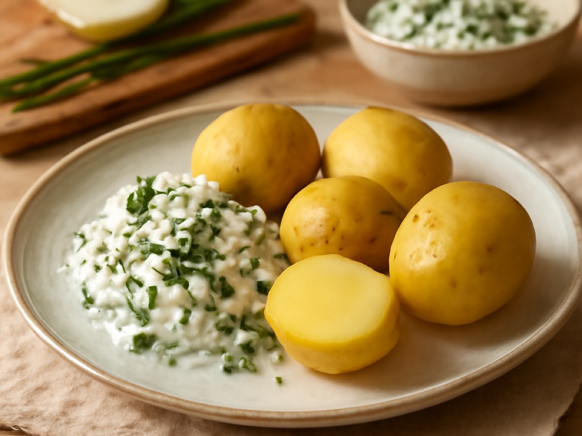 Pellkartoffeln mit Kräuterquark