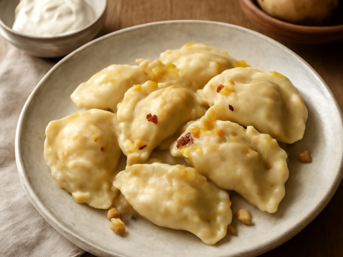 Pierogi Ruskie – Gefüllte Teigtaschen mit Kartoffeln und Quark