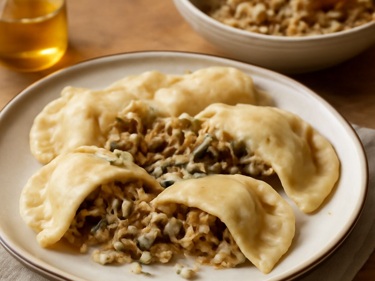 Polnische Pilz-Kohl-Füllung für Piroggen aus dem Mixtopf