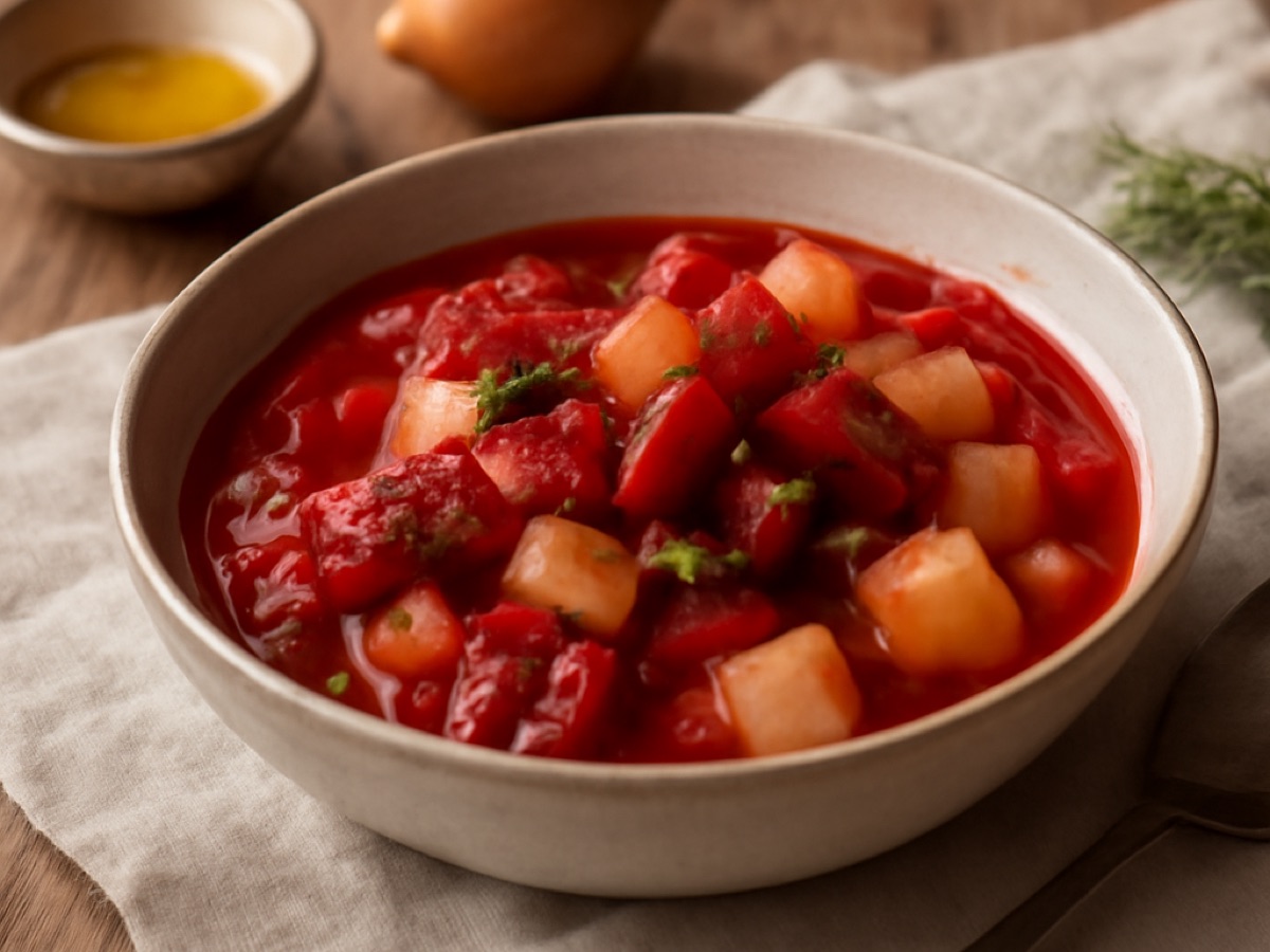 Polnischer Rote-Bete-Kartoffel-Eintopf