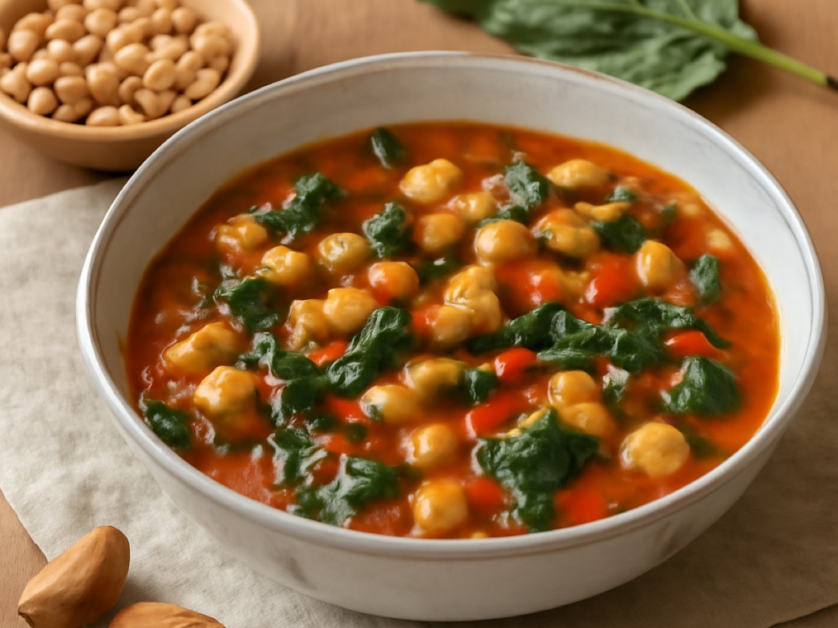Potaje de Garbanzos – Spanischer Kichererbseneintopf mit Spinat