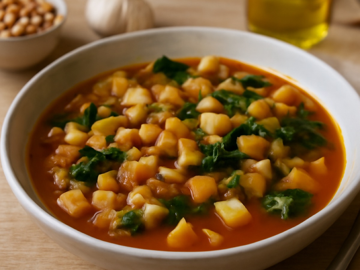 Potaje de Verduras – Spanischer Gemüseeintopf mit Kichererbsen