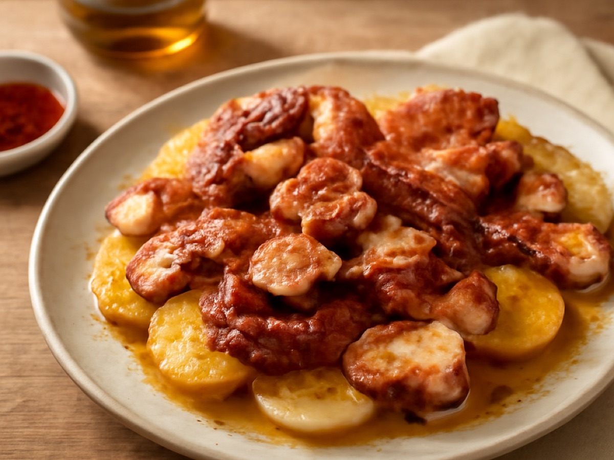 Pulpo a la Gallega – Galicischer Oktopus mit Paprika und Kartoffeln