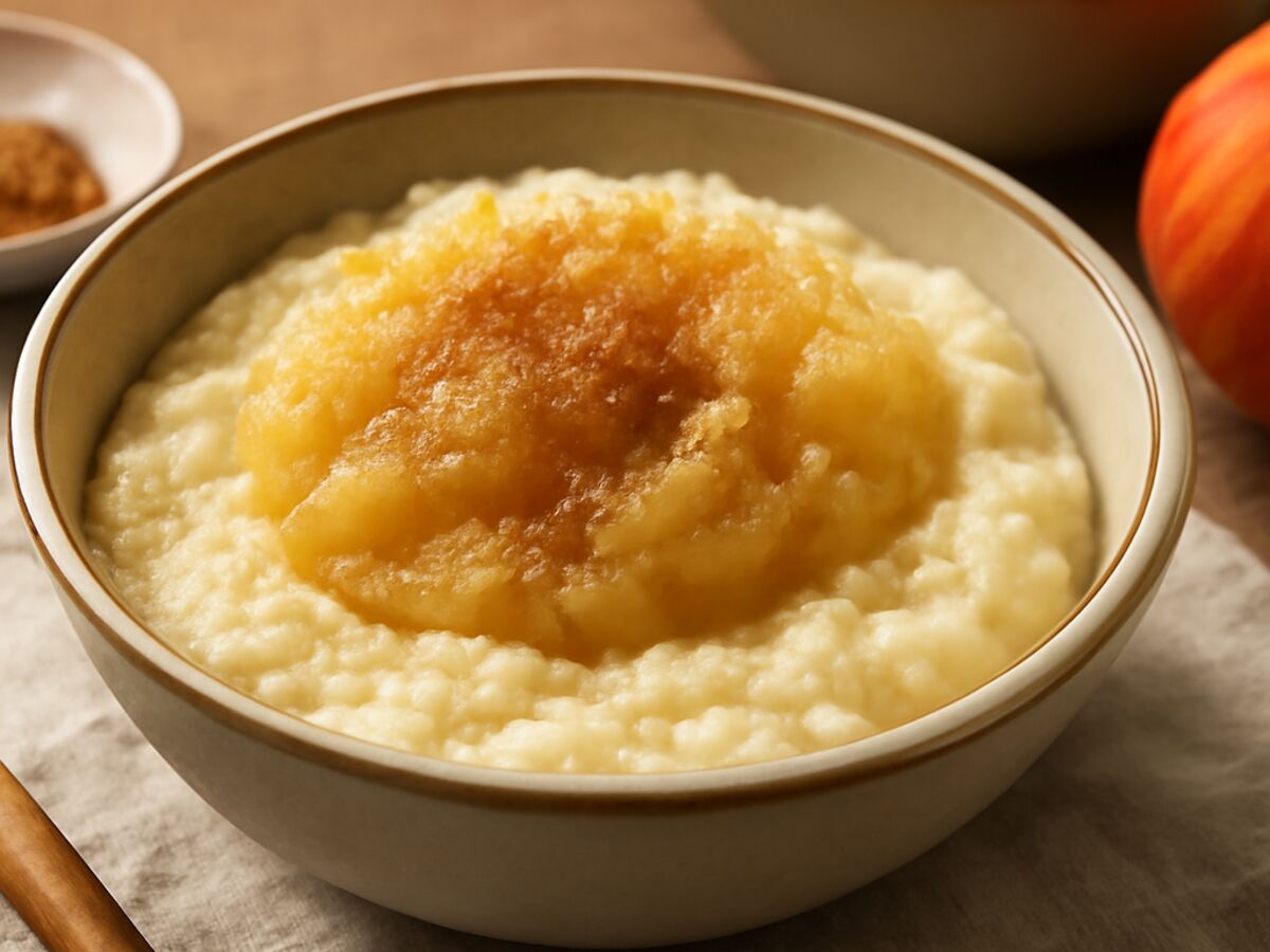 Rheinischer Apfelmus mit Zimt und Grießbrei