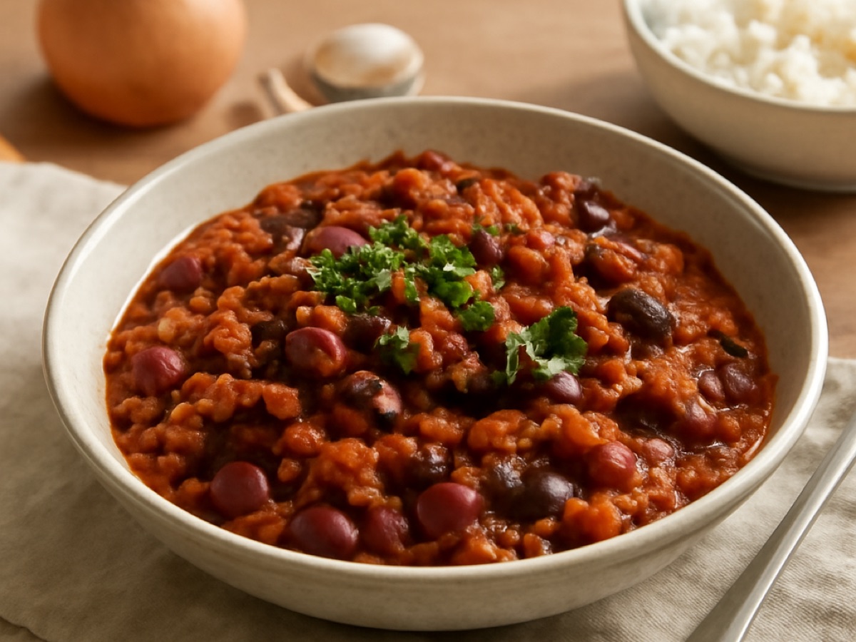 Rindfleisch-Chili con Carne mit Kidneybohnen