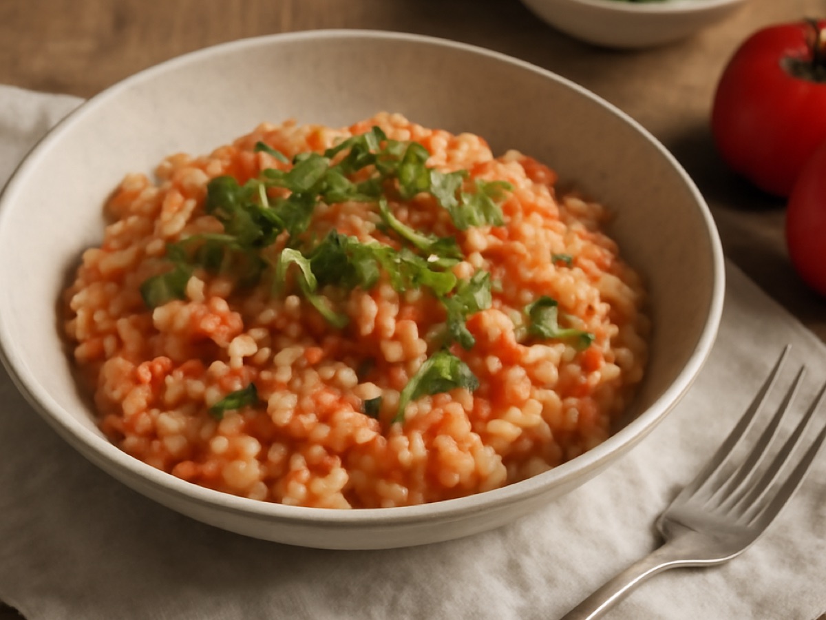Risotto mit Tomate und Rucola