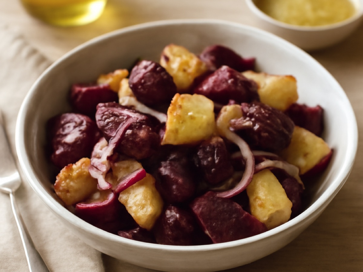 Rote-Bete-Kartoffel-Salat mit Senfdressing