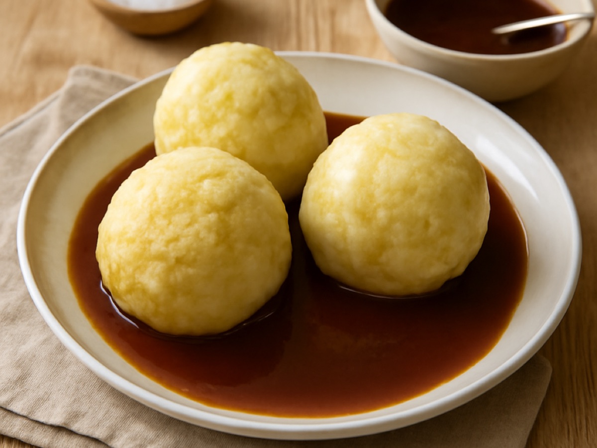 Schlesische Klöße mit Bratenjus